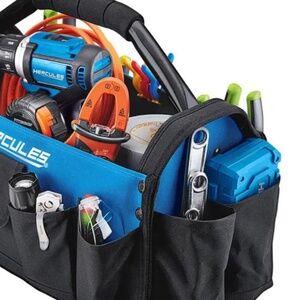 Great gift for Men. Large Tool Organizing Tote Bag.